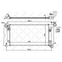 радиатор системы охлаждения Toyota Corolla 1.4/1.6 01], 1025362SX STELLOX 10-25362-SX