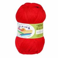 Пряжа ALPINA "XENIA" 100% мерсеризованный хлопок 10 шт. х 50 г 240 м +- 10 м №180 красный