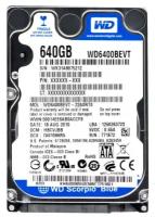 Жесткий диск Western Digital WD6400BEVT 640Gb 5400 SATAII 2,5" HDD