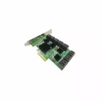 Контроллер Speed Dragon PCI-E SATA 6G 16 port CARD, Asmedia ASM2806+4*ASM1064, RTL {100}