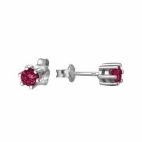 Серьги из серебра 925 пробы с корундом 01С252287-3. Размер б/р