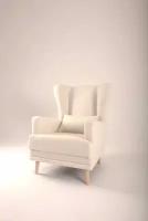 Кресло в ткани "барашек" мягкое / кресло для гостиной / кресло для отдыха
