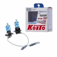 Галогенные лампы Koito H3 WHITEBEAM III 12V 55W 4000K белый свет высокотемпературная