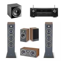 Focal Комплект акустики Theva N°2 Dark Wood 5.1 + Denon AVC-S660H