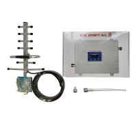 Комплект для усиления мобильной связи CXDIGITAL White 900/2100 MHz (2 антенны, репитер, переходник)