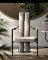 Роскошный итальянский дизайнерский стол UWENO из итальянского нубука, ширина - 65 см, глубина 72 - см, высота - 110 см, ручная работа