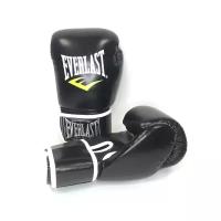 Перчатки боксерские Everlast черный кожзам 10 унц