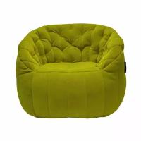 Бескаркасное кресло для отдыха aLounge - Butterfly Sofa - Lime Citrus (велюр, салатовый) - лаунж мебель в гостиную, спальню, детскую, офис, на балкон