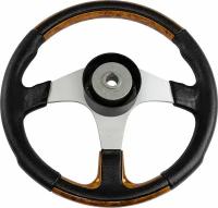 Рулевое колесо EVO MARINE 2 обод черный/коричневый, спицы серебряные д. 355 мм VN850001-45