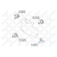 подушка двигателя левая Nissan Sunny B15 / Almera N16 2000-2005, 2517685SX STELLOX 25-17685-SX