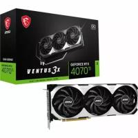 Видеокарта MSI PCI-E 4.0 RTX 4070 Ti VENTUS 3X 12G NVIDIA GeForce RTX 4070TI 12288Mb 384 GDDR6X 1800/19000 HDMIx1 DPx3 HDCP Ret