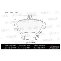 Колодки тормозные (Новая смесь) MITSUBISHI CARISMA 95-06/COLT 04-/подходит для VOLVO S40/V40 -04 передние (без датчика) E400465 MILES E400465