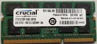 Память оперативная для сервера CRU-CT51272BF160B Crucial 4GB DDR3L 1600 MT/s (PC3-12800) DR x8 ECC SODIMM 204p