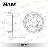 Барабан тормозной SUZUKI GRAND VITARA 98-03 K110758 MILES K110758