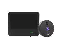 HD видеоглазок для входной двери Tuya Wi-Fi HDком ДW8-Туйя (2mp-HD) (Q21877JDS) с записью на SD карту и датчиком движения. Дверной глазок - экран 4,3