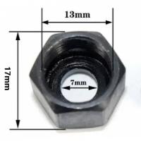 Гайка для цангового зажима кромочного фрезера под цанги 6мм и 6,35мм (1/4"), резьба 13мм, ключ 17 SINICA RNUT-6