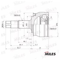 ШРУС OPEL CORSA D/FIAT GRAND PUNTO 1.0-1.2 05- нар. MILES GA20718