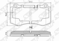 SAT ST-A0044206220 Колодки тормозные перед MERCEDES CL 215 06-/CLS 219 04-/E-CLASS 211 02-/S-CLASS 221 05-/SL 230 06