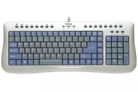 Клавиатура проводная Dialog MM Prestige KP-105SU (USB, серебристая)