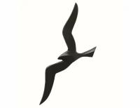 Настенное декоративное украшение чайка габбиано, металл, чёрная, 36 см, Boltze 2018679