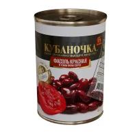 Упаковка из 12 штук Фасоль Кубаночка красная в т/с 400г