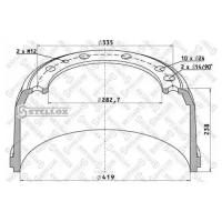 торм.барабан 419x178/192 H=238 d=282.6/335 n10x24.5 ROR TE-9000 STELLOX 8500043SX