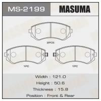 Колодки дисковые Masuma AN-277K (1/12), MS2199 MASUMA MS-2199