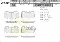 Тормозные Колодки Anchi Ac1204c Forester - Sf# 97-02, Impreza - Gc8,Gf8,Gd#,Gg# 96-, Legacy - Be5,Bh# 98-03 F ANCHI арт. AC1204C