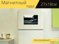 Магнитный пазл "Самолет лодка, моделирование, revell" на холодильник 27 x 18 см