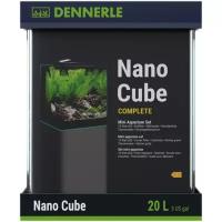 Аквариум Dennerle Nano Cube Complete в комплекте фильтр, освещение, питательная подложка, кварцевый грунт и термометр, 20 литров