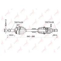 Привод в сборе передний L, CD1120A LYNXauto CD-1120A