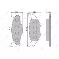 Колодки тормозные передние к-кт, BD8004 LYNXauto BD-8004