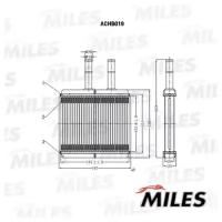 Радиатор отопителя (паяный)CHEVROLET AVEO 1.2/1.4 08- ACHB019 MILES ACHB019