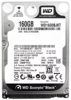 Жесткий Диск Western Digital WD1600BJKT 160Gb SATAII 2,5" HDD