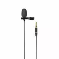 Микрофон RITMIX RCM-110 Black, петличный, всенапр, кабель 2м, Jack 3.5, 1595993