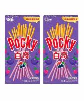 Pocky печенье палочки со вкусом Малина и черника 55 г х 2 шт