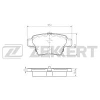 Колодки торм. диск. зад Citroen C4 04- Peugeot 207 06- 307 02- Zekkert bs1144