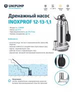 Дренажный насос для воды INOXPROF 12-13-1,1