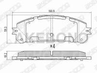 Колодки тормозные дисковые для lexus rx (_l1_) 08 an-815k Akebono AN815K