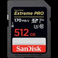 SanDisk Карта памяти SanDisk Extreme Pro SDXC Card 512GB - 170MB/s V30 UHS-I U3