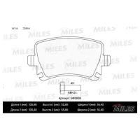 Колодки тормозные VOLKSWAGEN TOURAN 03/CADDY/G5/G6 задние MILES E410059