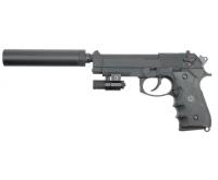 Страйкбольный пистолет KJW Beretta M9 A1 TBC (6 мм, GBB, Gas, глушитель)