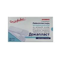 Перевяз. ср-ва Лейкопластырь бакт,1,9х7,2см Докапласт мирамистин, 250шт/уп