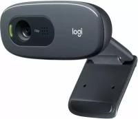 Камера Web Logitech HD Webcam C270 черный 0.9Mpix (1280x720) USB2.0 с микрофоном (960-001063/960-000584)