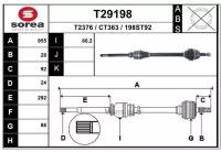 EAI GROUP T29198 T29198_привод правый! 955mm\ Citroen C4 Grand Picasso II 1.6THP 13>