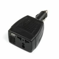 Автомобильный инвертор 220V 75W, USB, ионизатор