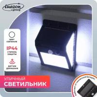 Luazon Lighting Садовый светильник на солнечной батарее с датчиком движения, накладной, 9.5 × 13 × 5 см, 150 LED, свечение белое