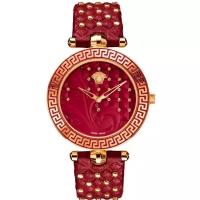Versace Vanitas Red Enamel Dial Rose Gold-tone Ladies Watch