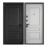 Дверь входная для квартиры Torex Comfort X 860х2050 левый, тепло-шумоизоляция, антикоррозийная защита, замки 4-ого класса, черный/белый