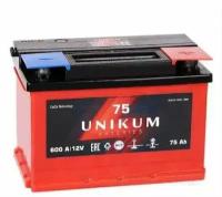 Аккумулятор UNIKUM 75 Ah 600 A П.П. E12